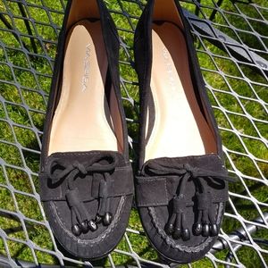 Via Spiga Leather Suede Loafers